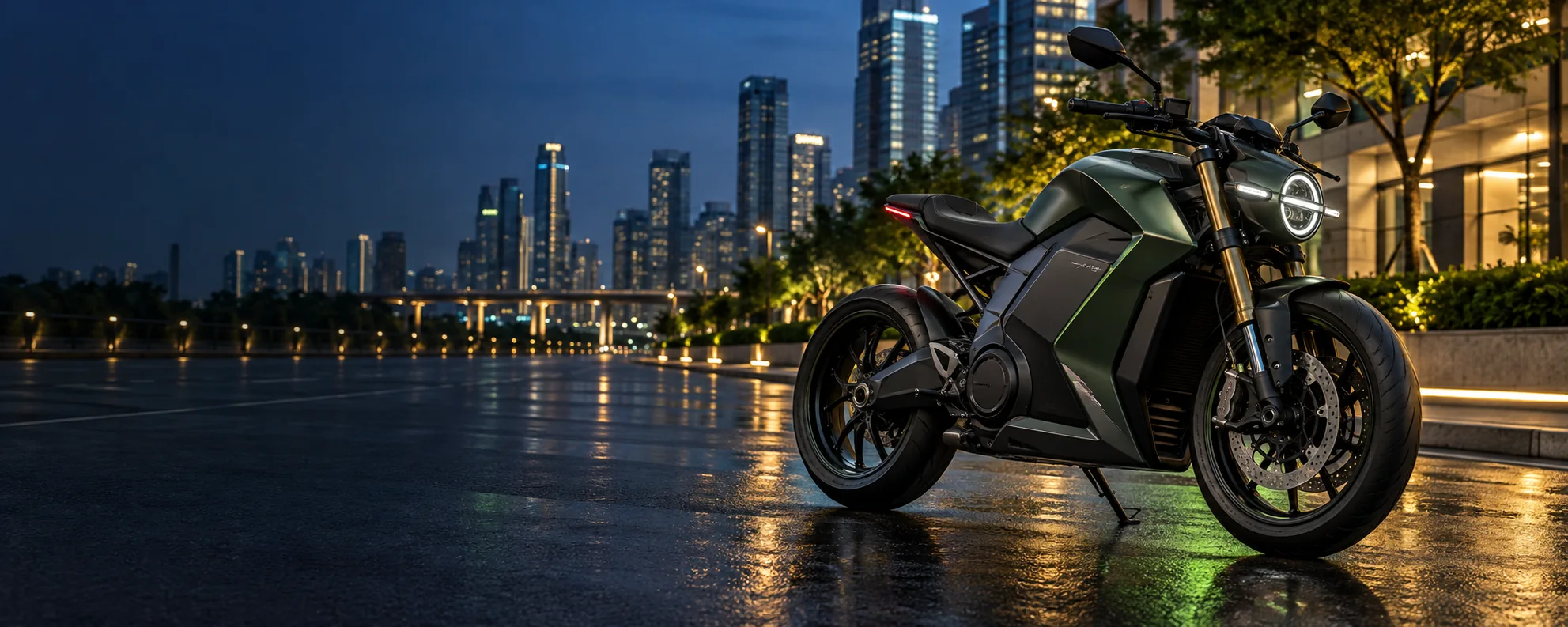 Illustrative unbranded electric motorcycle, not a confirmed Hindoo model